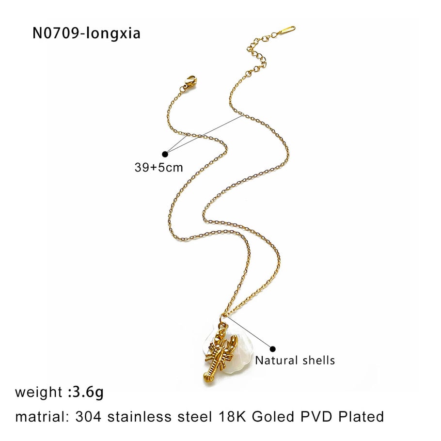 1 Piece Stainless Steel Gold Color Pendant Necklace h5Picture2