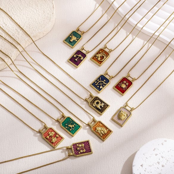 1 Piece Romantic Series Classic Geometric Stainless Steel Women's Pendant Necklaces