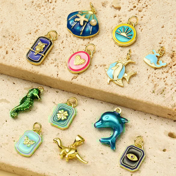 1 Piece Vacation Turtle Stainless Steel Gold Color Women's Pendants 2