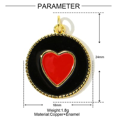 1 Piece Romantic Series DIY Heart Stainless Steel Gold Color Women's Pendants h5 Picture2
