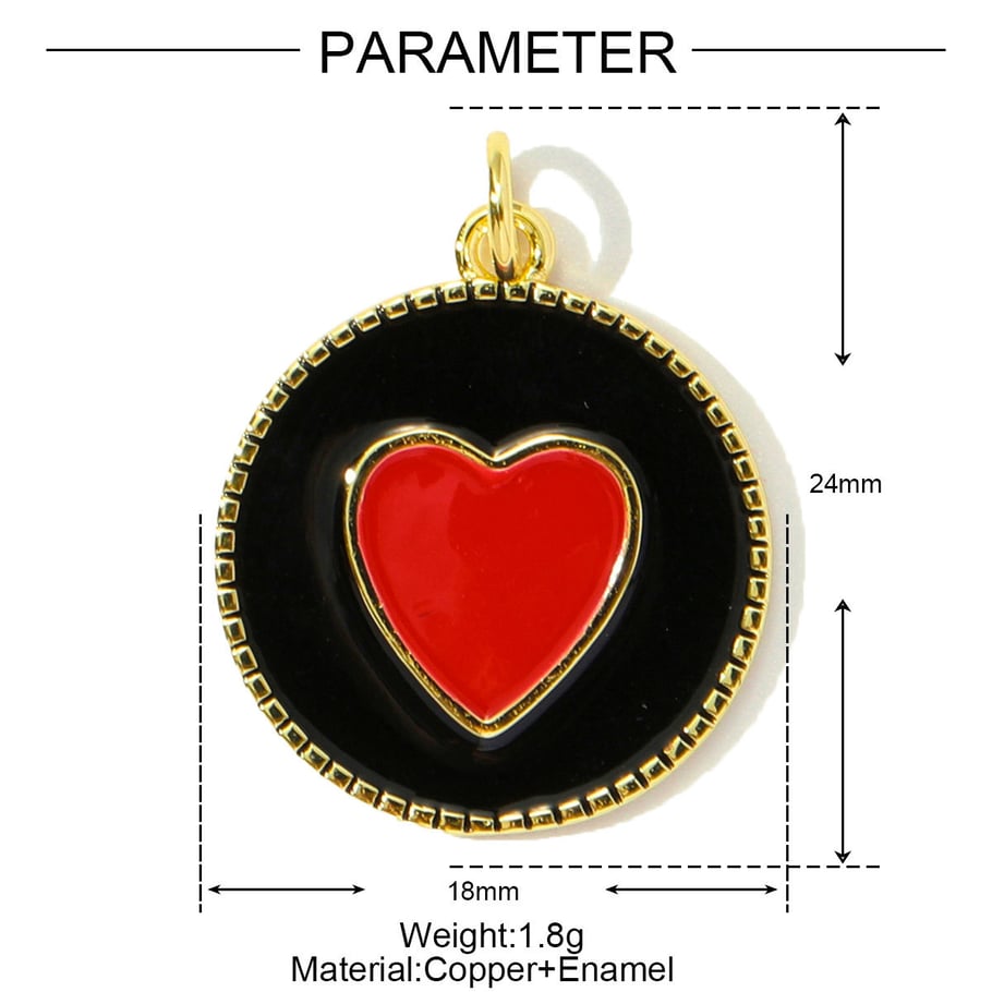 1 Piece Romantic Series DIY Heart Stainless Steel Gold Color Women's Pendants Picture2