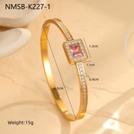 NMSB-K227-1 Pulsera de diamantes rosas Imagen3