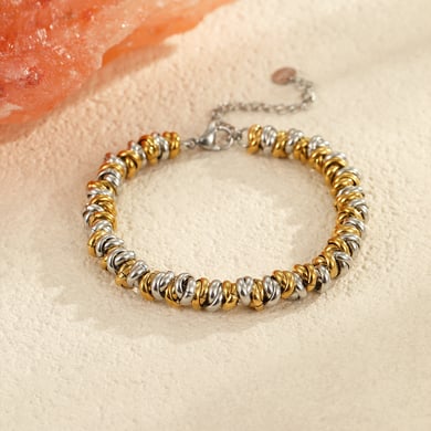 Casual Geometric Stainless Steel  Gold Color Women's Chain Bracelets h5 Picture4