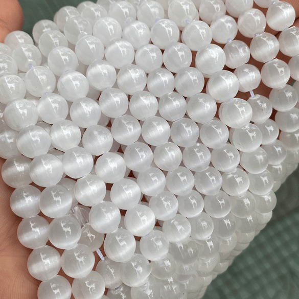 1 chaîne de magnifiques perles de bijoux en pierre naturelle de calcite