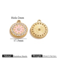 Gold, runder rosa Diamant Bild5