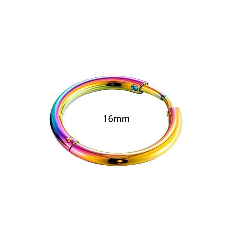 1 Piece Classic Circle Stainless Steel Gold Color Women's Hoop Earrings Picture2