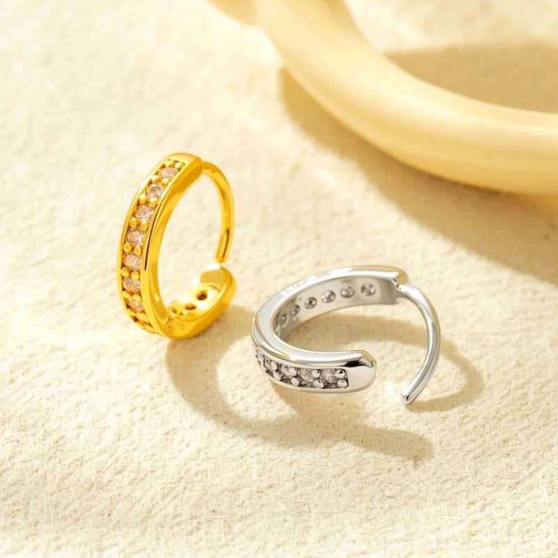 1 pièce de piercing de nez géométrique en cuivre doré et zircon pour femme Image4