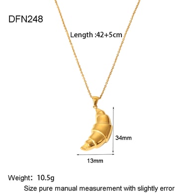 Collares colgantes de acero inoxidable dorados con diseño geométrico retro para mujer h5 