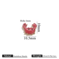 Gold doppelseitig Öl tropfenden kleinen Anhänger-Krabbe rot Bild86