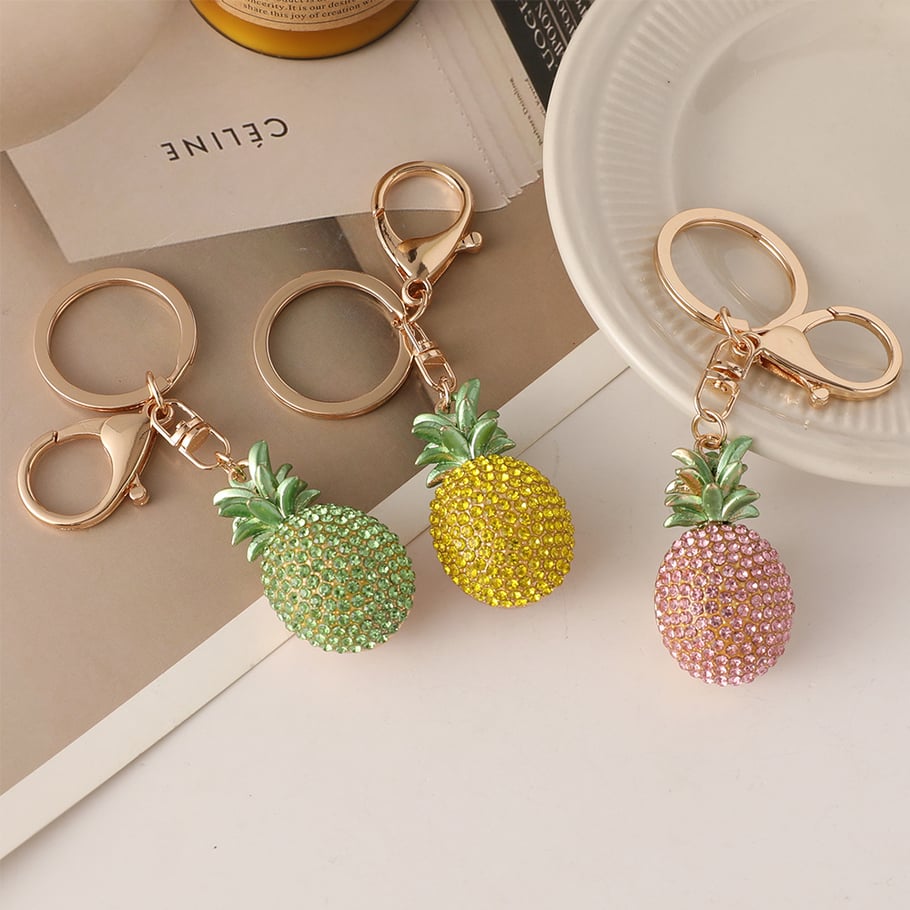 Porte-clés en alliage ananas 1 pièce Image2