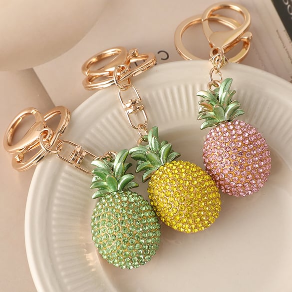 1 Piece Pineapple Alloy Keychain 2