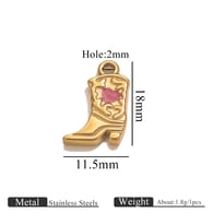 Goldschuhe Doppelseitig Öltropfen Herz-Rosenrot Bild4