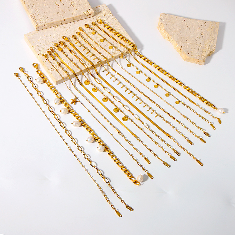 1 Piece Stainless Steel Gold Color Anklets Picture4