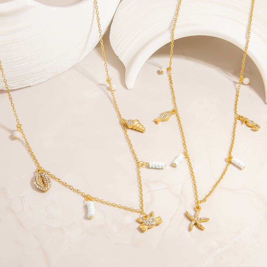 Natural Turtle Stainless Steel   Gold Color  Women's Pendant Necklaces Picture3