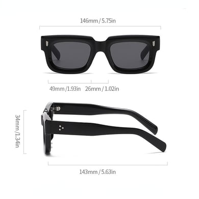 1 Paar einfache Serie lässige einfarbige Damen-Sonnenbrille h5 Bild4