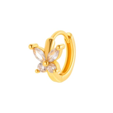 1 Stück exquisite rechteckige Creolen aus Kupfer und Gold mit Zirkonia für Damen h5 Bild6
