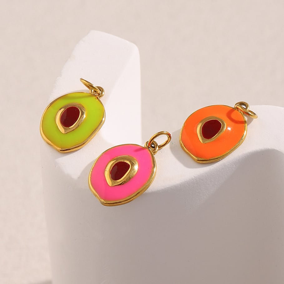 Pendentif mignon en acier inoxydable en forme de mini fruit à faire soi-même Image3