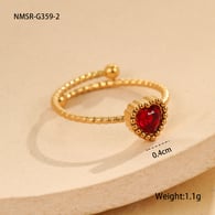 NMSR-G359-2 Kırmızı Aşk Yüzüğü/One size Resim5