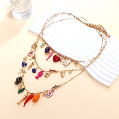 1 Set Oceanic Alloy Layered Necklace h5 Picture4