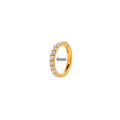 1 pieza de pendientes de acero inoxidable intrincados con circonitas de color dorado para mujer h5 Imagen2