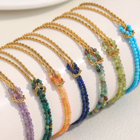 Modisches Perlenarmband aus Edelstahl für Damen 2