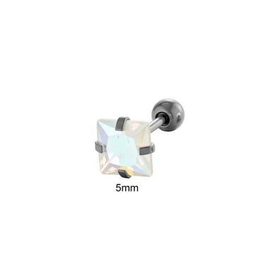 1 Piece Shinning Transparent Heart Stainless Steel Zircon Women's Piercings Earrings h5 Picture2