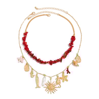 1 Set Romantik Katmanlı Kolyeler h5 