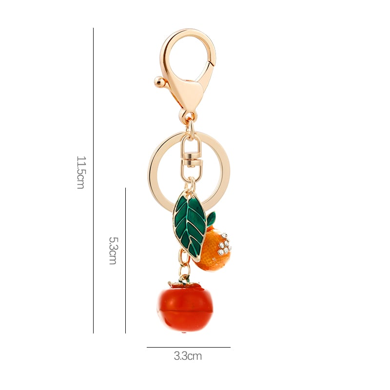 1 Piece Persimmon Alloy Keychain Picture2