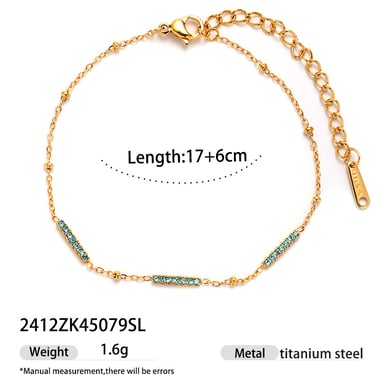 1 Piece Retro Stainless Steel Gold Color Charm Bracelets h5 