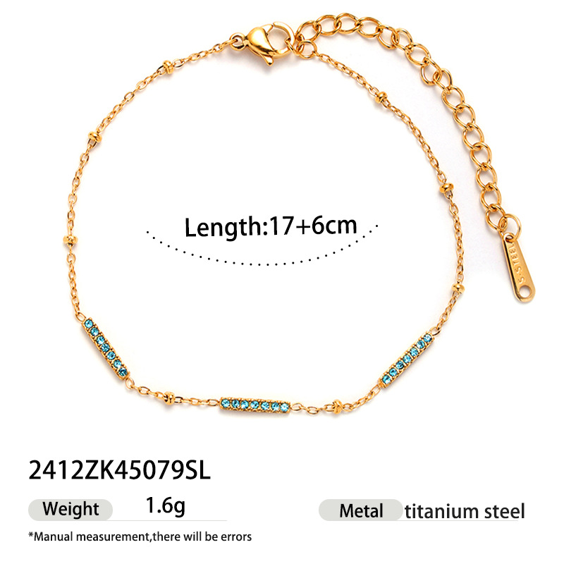 1 Piece Retro Stainless Steel Gold Color Charm Bracelets 