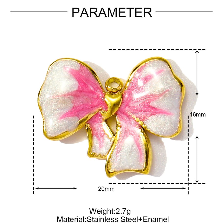 1 Stück Romantische Serie DIY Kirsche Edelstahl Gold Farbe Damen Anhänger Bild2