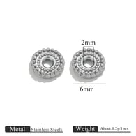 Stalen gekleurde stippel afstandskralen - 6 mm Afbeelding10
