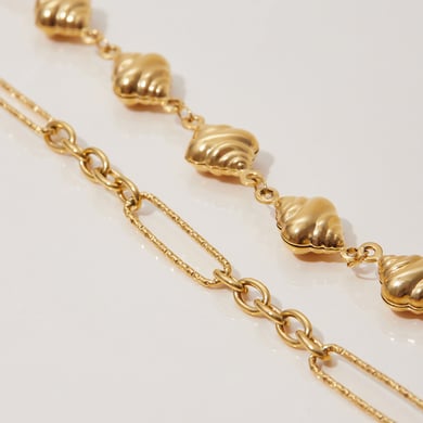 1 Piece Simple CroissantStainless Steel Gold Color Women's Charm Bracelets h5 Picture8