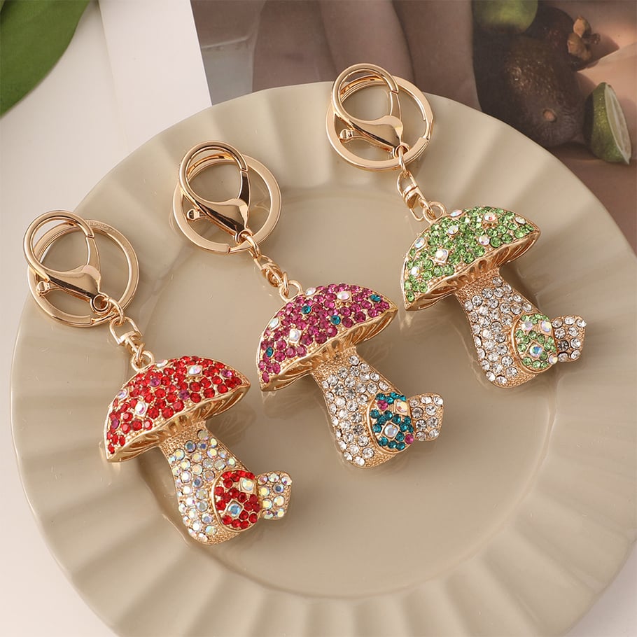 1 Piece Mushroom Alloy keychain Picture2