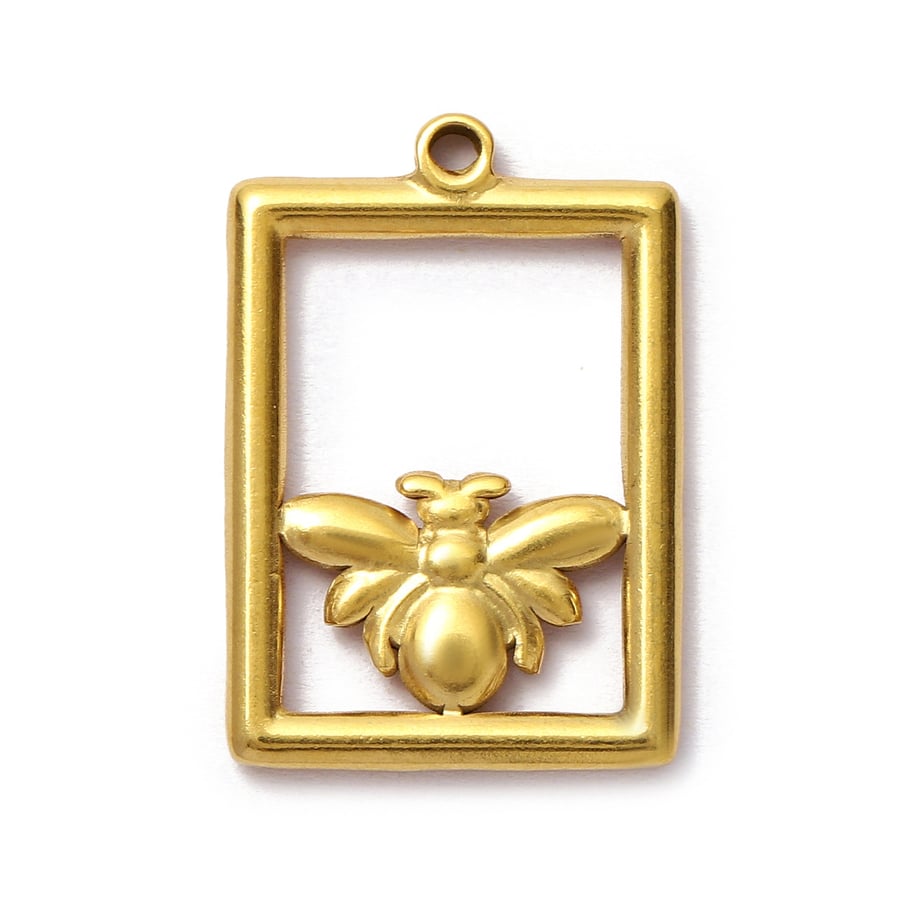 1 pezzo di ciondolo classico da donna in acciaio inossidabile color oro con sole 