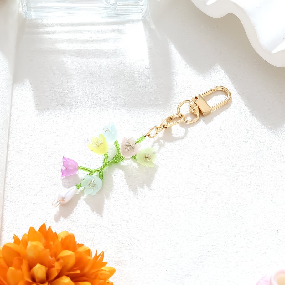 1 Piece Flower Alloy Keychain Picture2