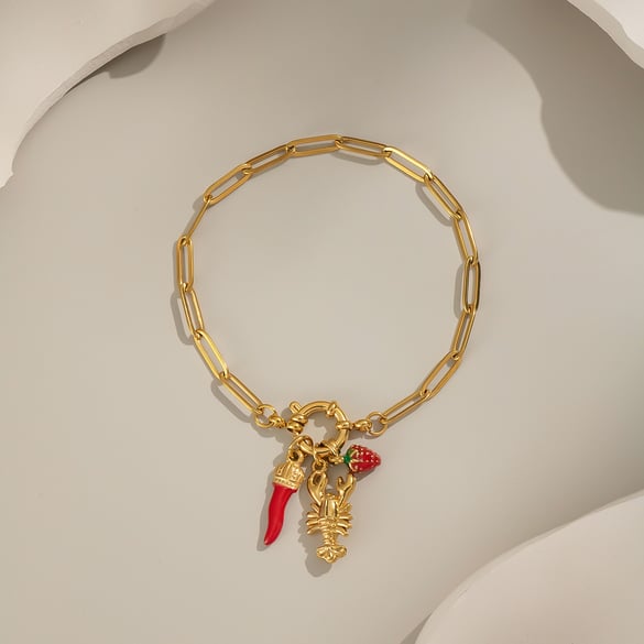 1 Piece Lobster Stainless Steel Charm Bracelet 2