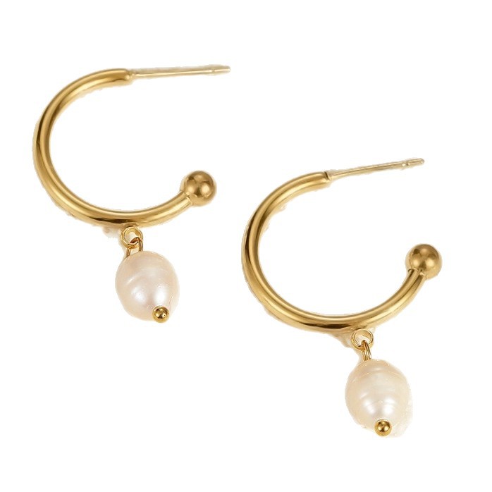 Pendientes colgantes de acero inoxidable con diseño de flores de lujo para mujer Imagen5
