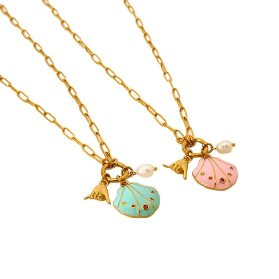 1 Pair Romantic Series Vacation Turtle Stainless Steel Women's Necklaces h5Picture5
