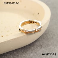 NMSR-J318-3 Anello abbinato color oro rosa/One size Immagine3