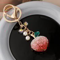 Peach crystal keychain Picture2