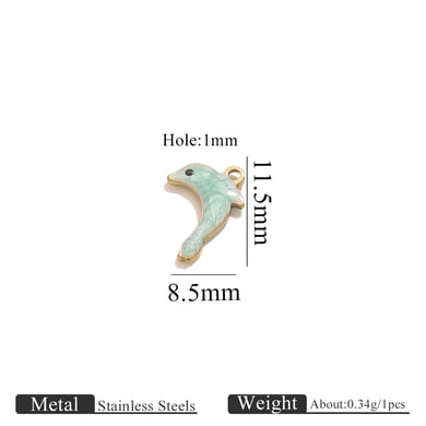 1 Piece DIY Marine Organism Stainless Steel Women's Pendants h5 