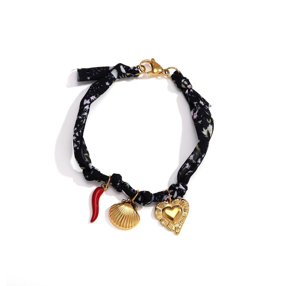 1 Stück Ethnische Serie Elegante Blume Edelstahl Damen Charm Armbänder 