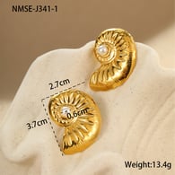 NMSE-J341-1 Large Pearl Conch Earrings Picture3