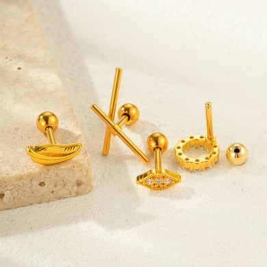 1 Piece Copper Zircon Piercings Earring h5 Picture3