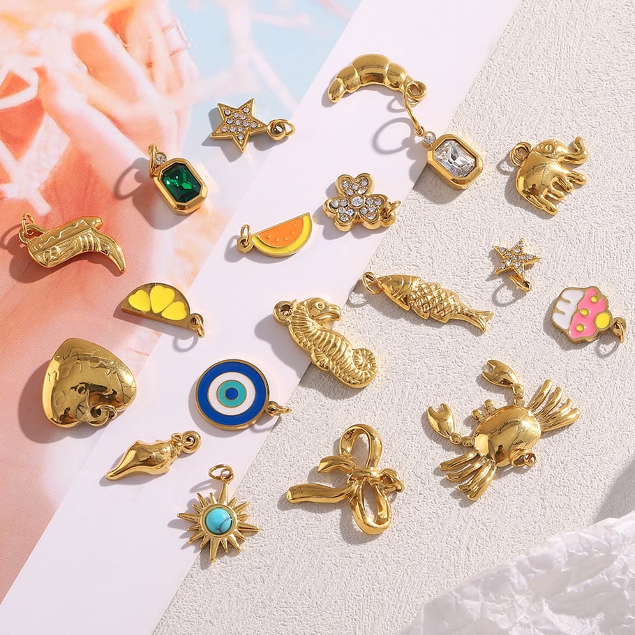 1 paire de pendentifs pour femme en acier inoxydable, série Simple, motif animal mignon Image2