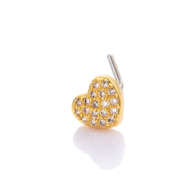 1 pièce de piercing de nez en zircon couleur cuivre doré h5 