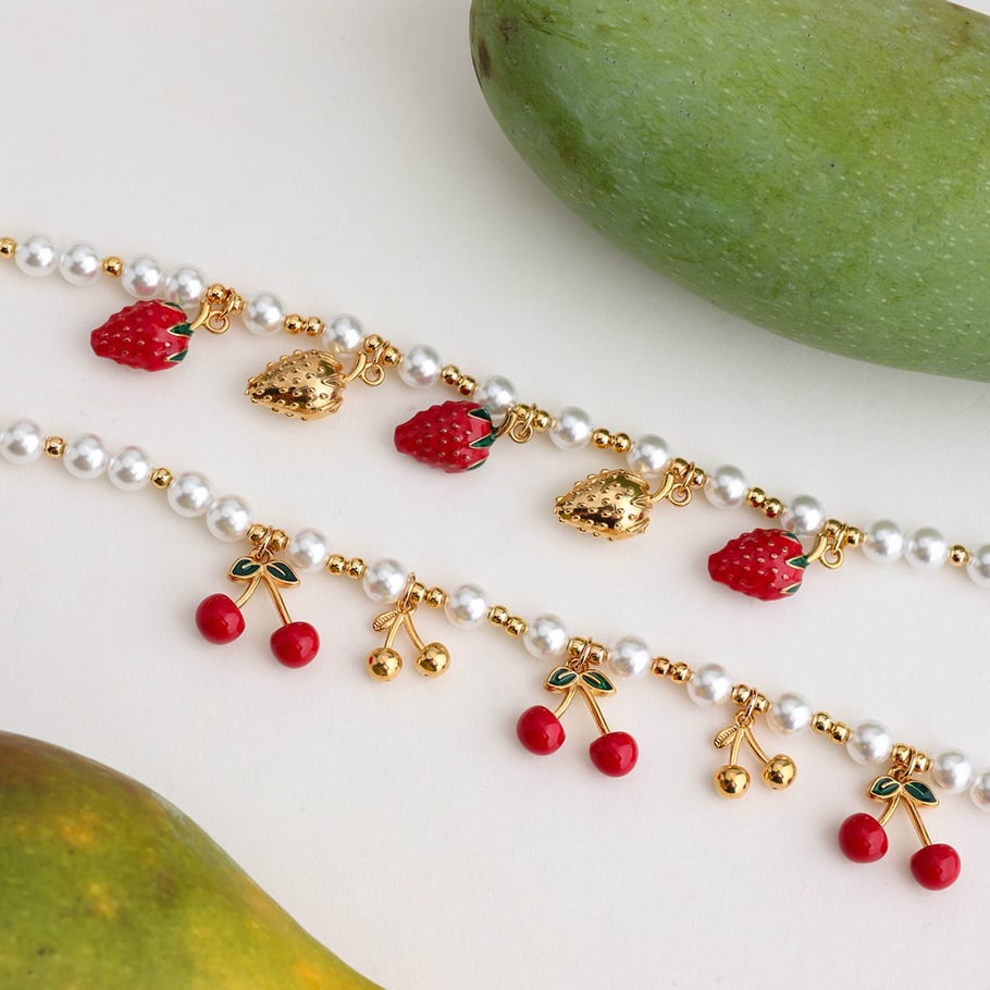 1 Piece Romantic Cherry Stainless Steel Gold Color Women's Pendant Necklaces Picture4