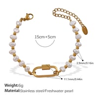 Bracciale con perle d&#39;acqua dolce SL170WEG 