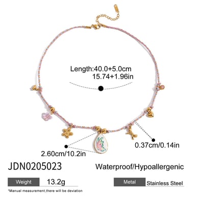 1 Piece Stylish Coconut Tree Stainless Steel Gold Color Women's Pendant Necklaces h5 